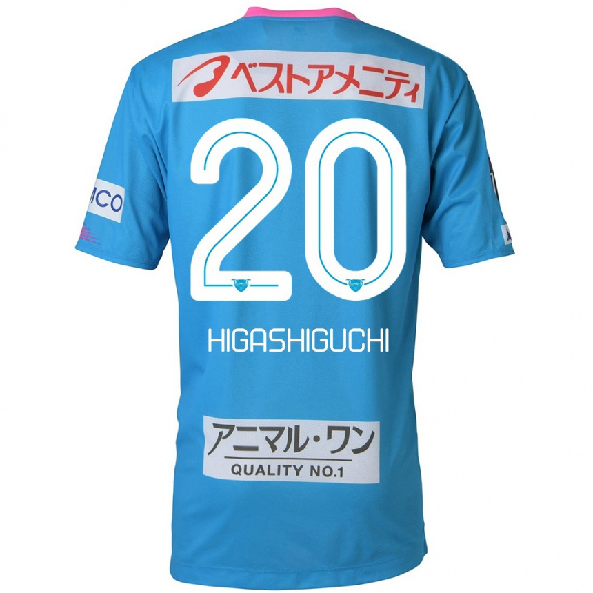 Kinder Fußball Aitaro Higashiguchi #20 Blau Rosa Heimtrikot Trikot 2024/25 T-Shirt Luxemburg