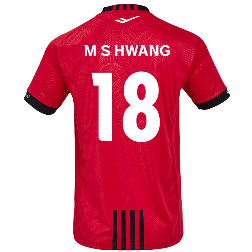 Kinder Fußball Seong-Min Hwang #18 Rot Schwarz Heimtrikot Trikot 2024/25 T-Shirt Luxemburg