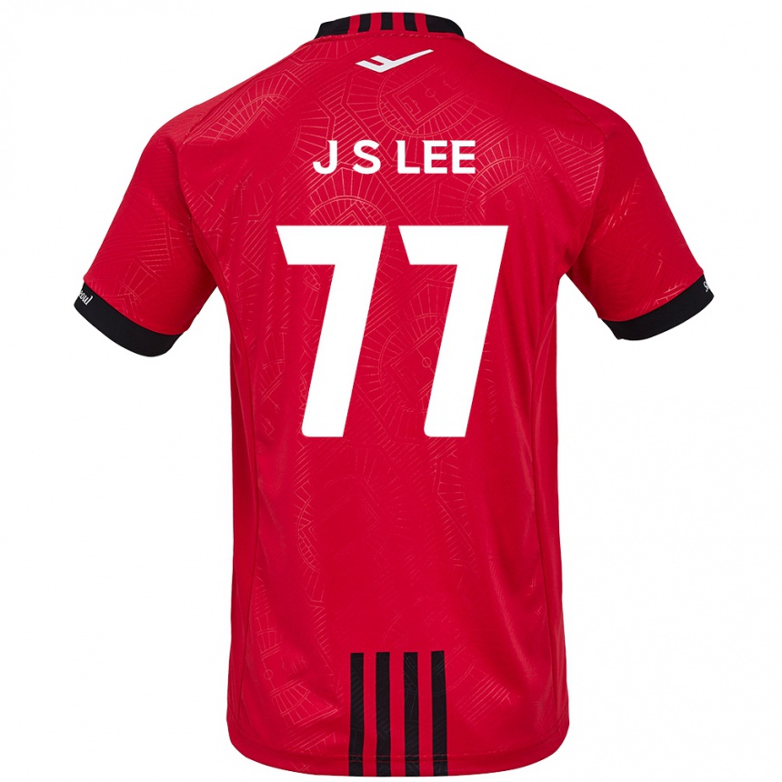 Kinder Fußball Seung-Joon Lee #77 Rot Schwarz Heimtrikot Trikot 2024/25 T-Shirt Luxemburg