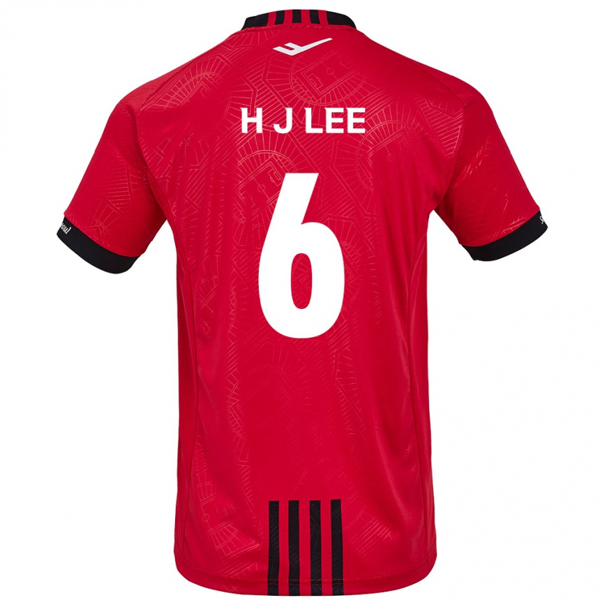 Kinder Fußball Ju-Hwan Lee #6 Rot Schwarz Heimtrikot Trikot 2024/25 T-Shirt Luxemburg