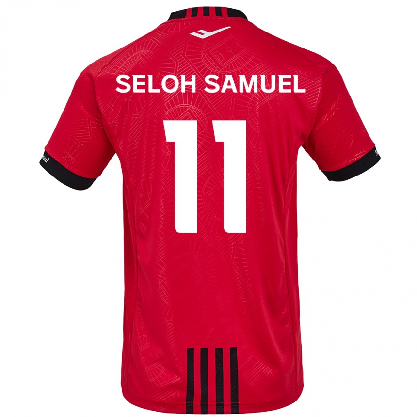 Kinder Fußball Gbato Seloh Samuel #11 Rot Schwarz Heimtrikot Trikot 2024/25 T-Shirt Luxemburg