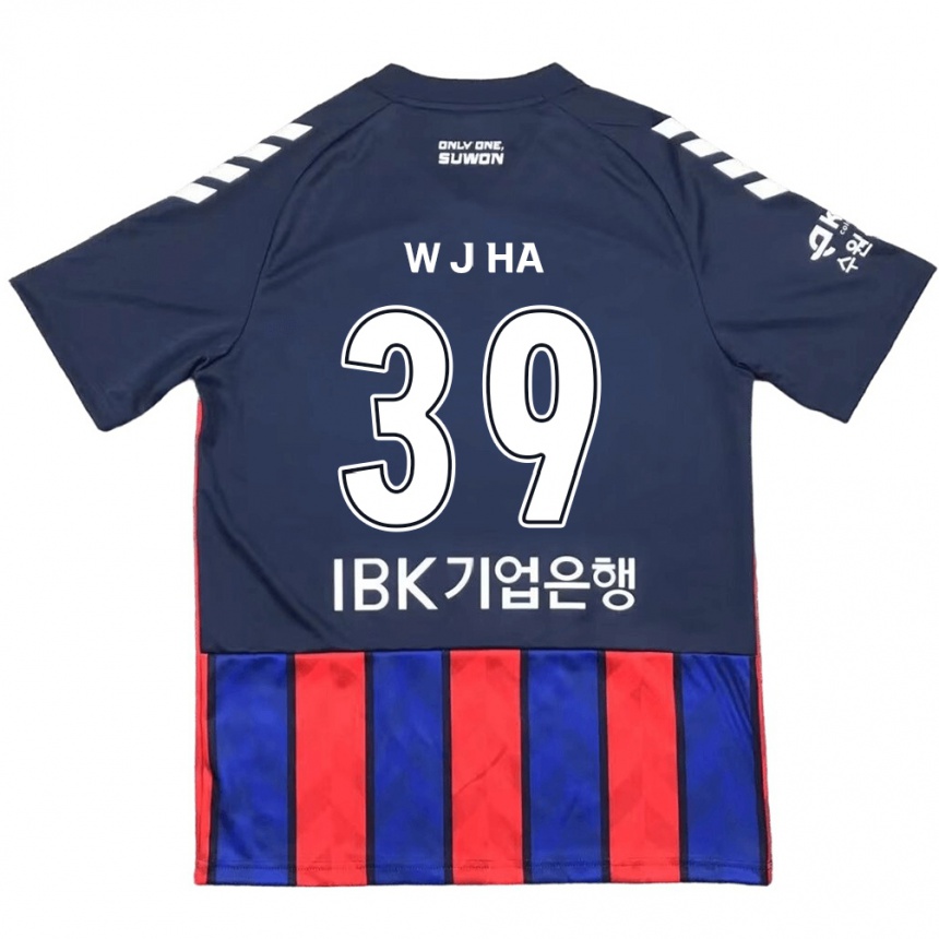 Kinder Fußball Jung-Woo Ha #39 Blau Rot Heimtrikot Trikot 2024/25 T-Shirt Luxemburg