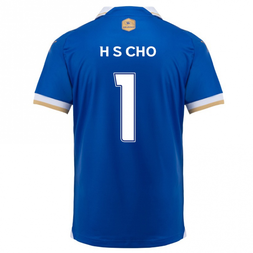 Kinder Fußball Sung-Hoon Cho #1 Blau Weiss Heimtrikot Trikot 2024/25 T-Shirt Luxemburg