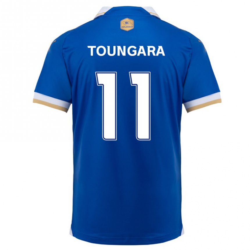 Kinder Fußball Aboubacar Toungara #11 Blau Weiss Heimtrikot Trikot 2024/25 T-Shirt Luxemburg