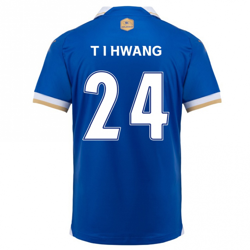 Kinder Fußball In-Taek Hwang #24 Blau Weiss Heimtrikot Trikot 2024/25 T-Shirt Luxemburg