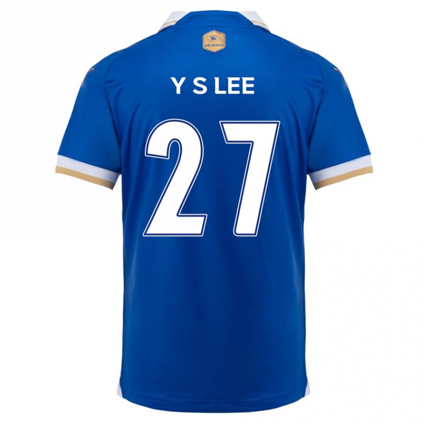 Kinder Fußball Shi-Yeong Lee #27 Blau Weiss Heimtrikot Trikot 2024/25 T-Shirt Luxemburg