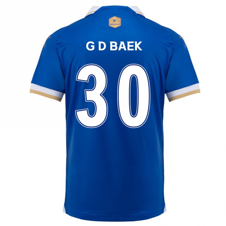 Kinder Fußball Dong-Gyu Baek #30 Blau Weiss Heimtrikot Trikot 2024/25 T-Shirt Luxemburg