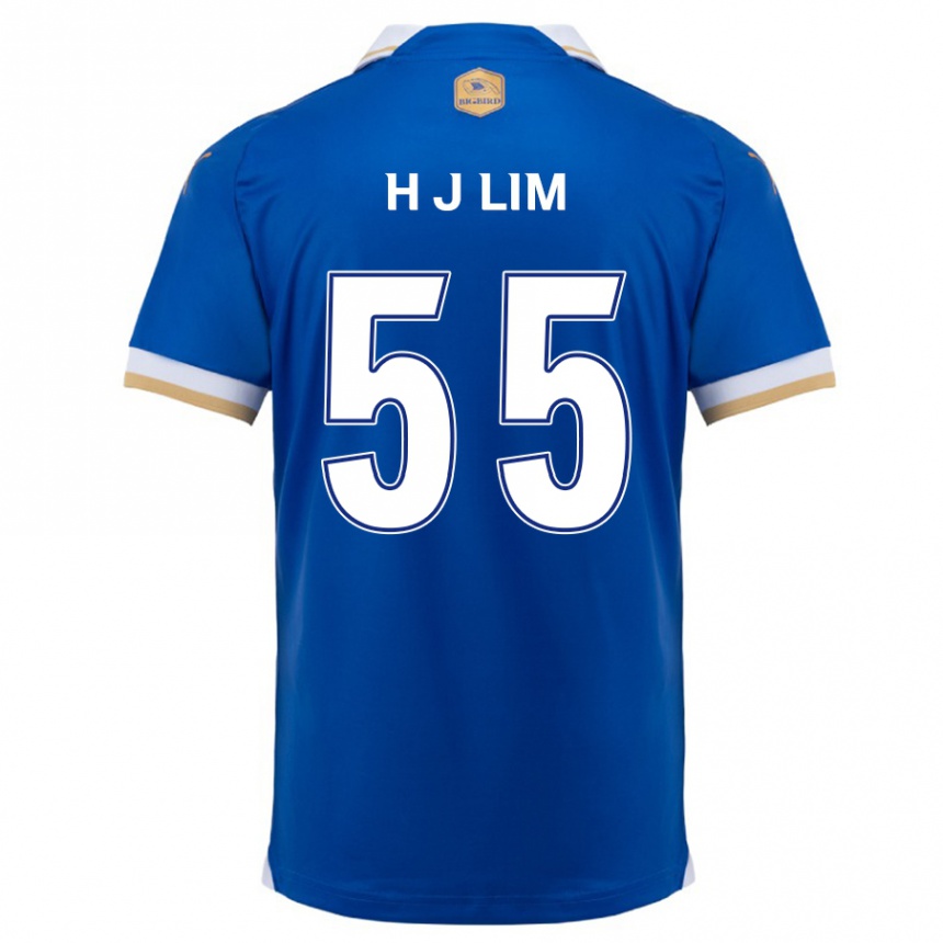 Kinder Fußball Ji-Hoon Lim #55 Blau Weiss Heimtrikot Trikot 2024/25 T-Shirt Luxemburg