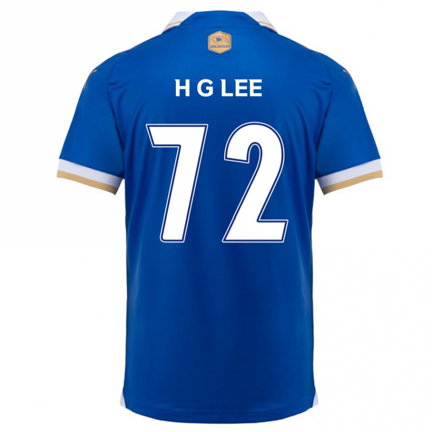 Kinder Fußball Geon-Hee Lee #72 Blau Weiss Heimtrikot Trikot 2024/25 T-Shirt Luxemburg