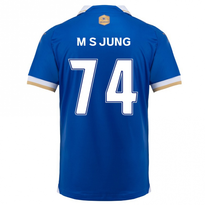 Kinder Fußball Sung-Min Jung #74 Blau Weiss Heimtrikot Trikot 2024/25 T-Shirt Luxemburg