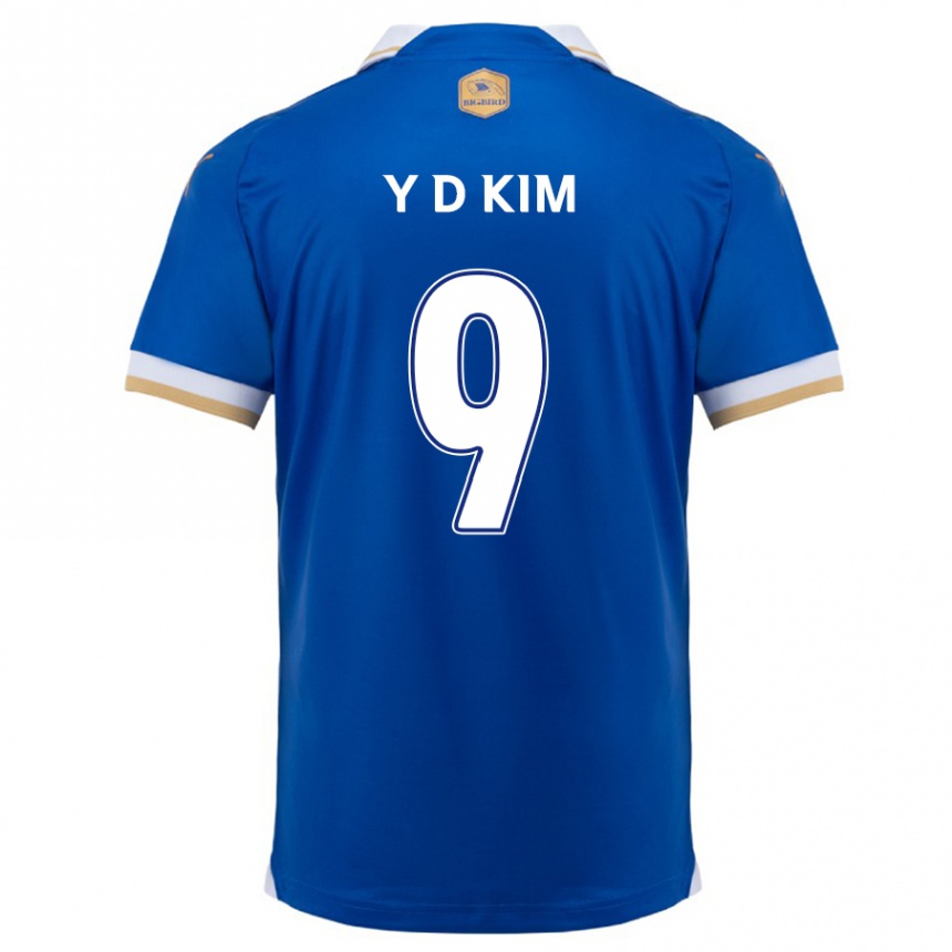 Kinder Fußball Dong-Yeon Kim #9 Blau Weiss Heimtrikot Trikot 2024/25 T-Shirt Luxemburg