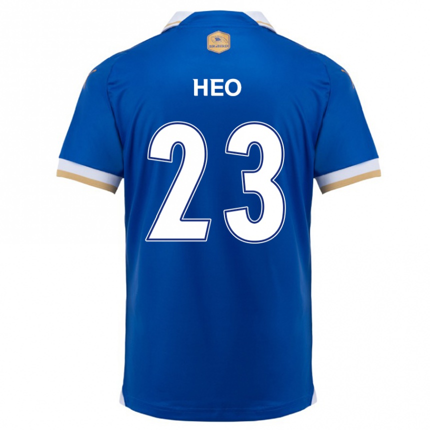 Kinder Fußball Hwan Heo #23 Blau Weiss Heimtrikot Trikot 2024/25 T-Shirt Luxemburg