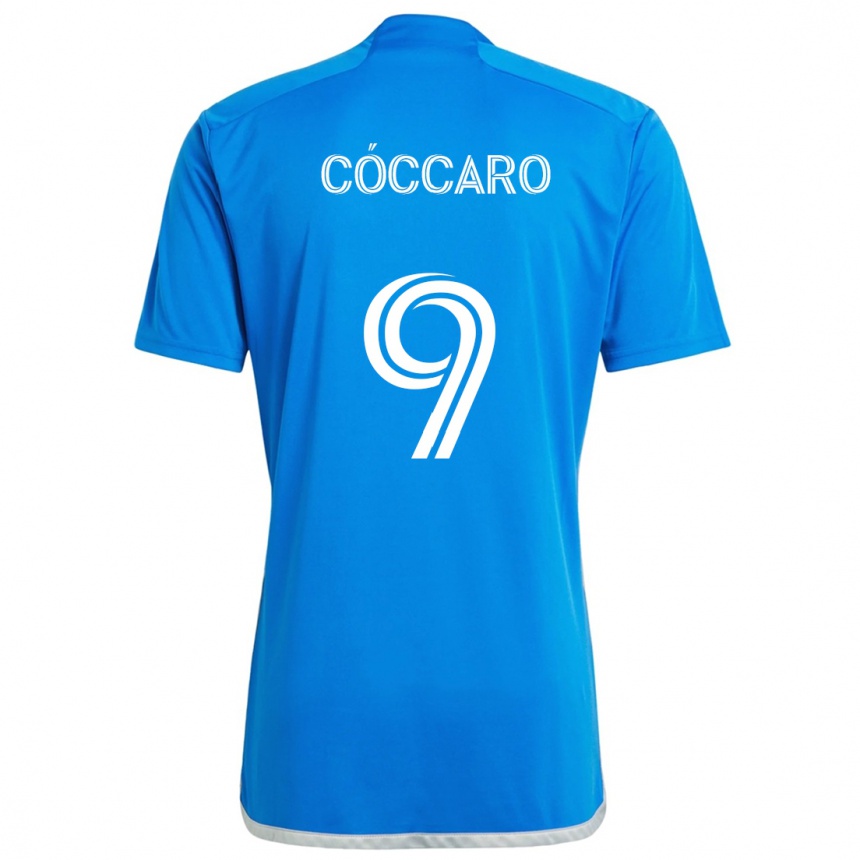 Kinder Fußball Matías Cóccaro #9 Blau Weiss Heimtrikot Trikot 2024/25 T-Shirt Luxemburg