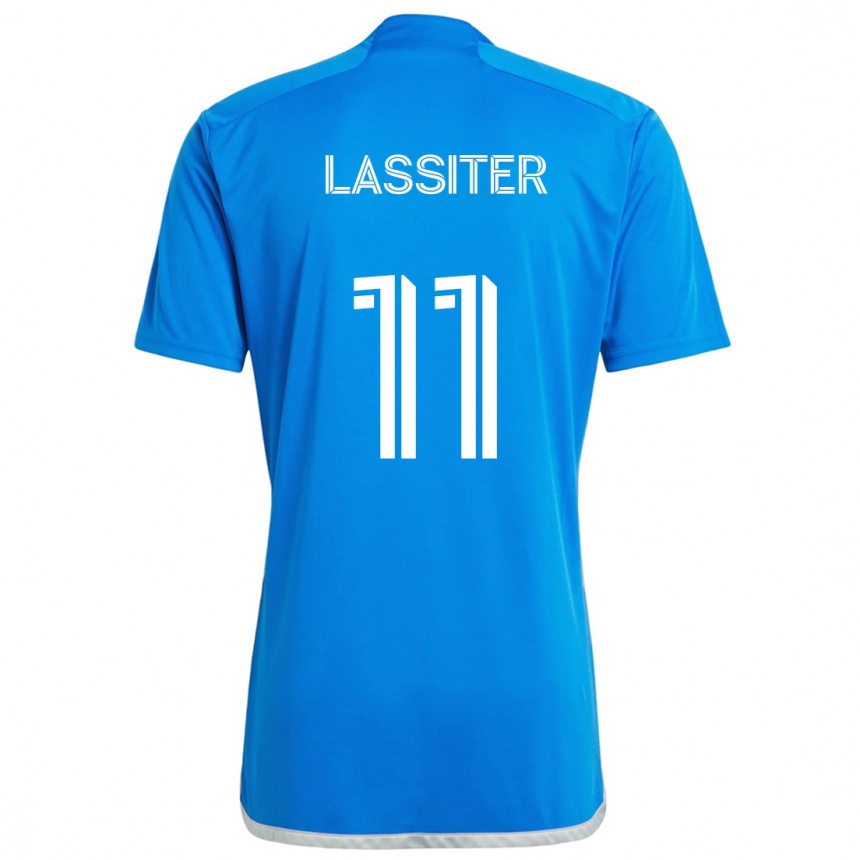 Kinder Fußball Ariel Lassiter #11 Blau Weiss Heimtrikot Trikot 2024/25 T-Shirt Luxemburg