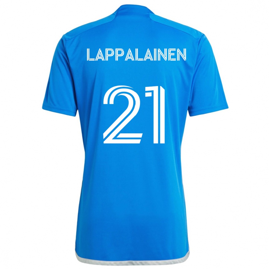 Kinder Fußball Lassi Lappalainen #21 Blau Weiss Heimtrikot Trikot 2024/25 T-Shirt Luxemburg