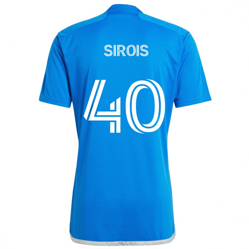 Kinder Fußball Jonathan Sirois #40 Blau Weiss Heimtrikot Trikot 2024/25 T-Shirt Luxemburg