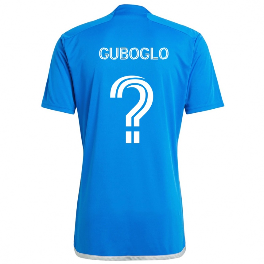 Kinder Fußball Yuri Guboglo #0 Blau Weiss Heimtrikot Trikot 2024/25 T-Shirt Luxemburg