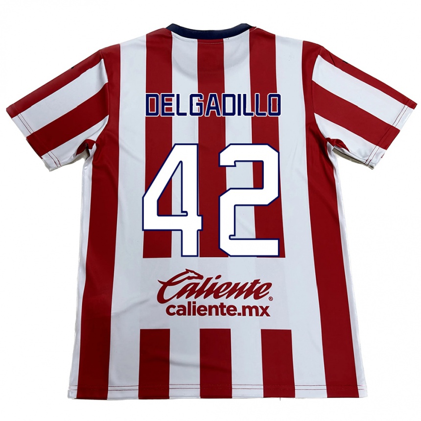 Kinder Fußball Diego Delgadillo #42 Rot-Weiss Heimtrikot Trikot 2024/25 T-Shirt Luxemburg