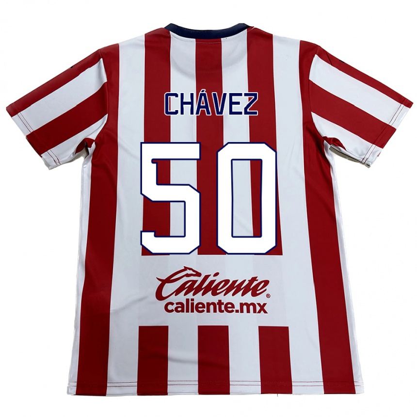 Kinder Fußball Mateo Chávez #50 Rot-Weiss Heimtrikot Trikot 2024/25 T-Shirt Luxemburg