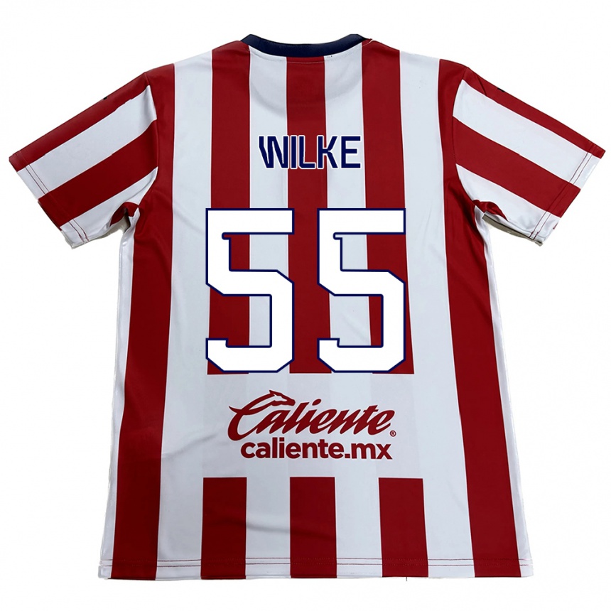 Kinder Fußball Teun Wilke #55 Rot-Weiss Heimtrikot Trikot 2024/25 T-Shirt Luxemburg