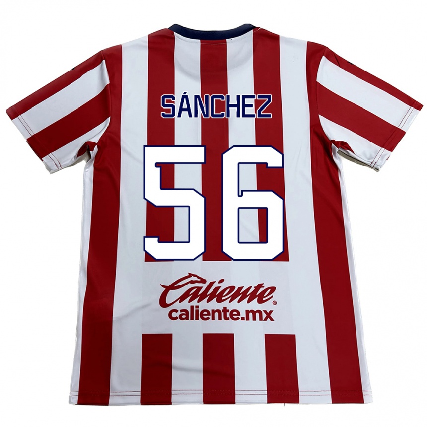 Kinder Fußball Benjamín Sánchez #56 Rot-Weiss Heimtrikot Trikot 2024/25 T-Shirt Luxemburg