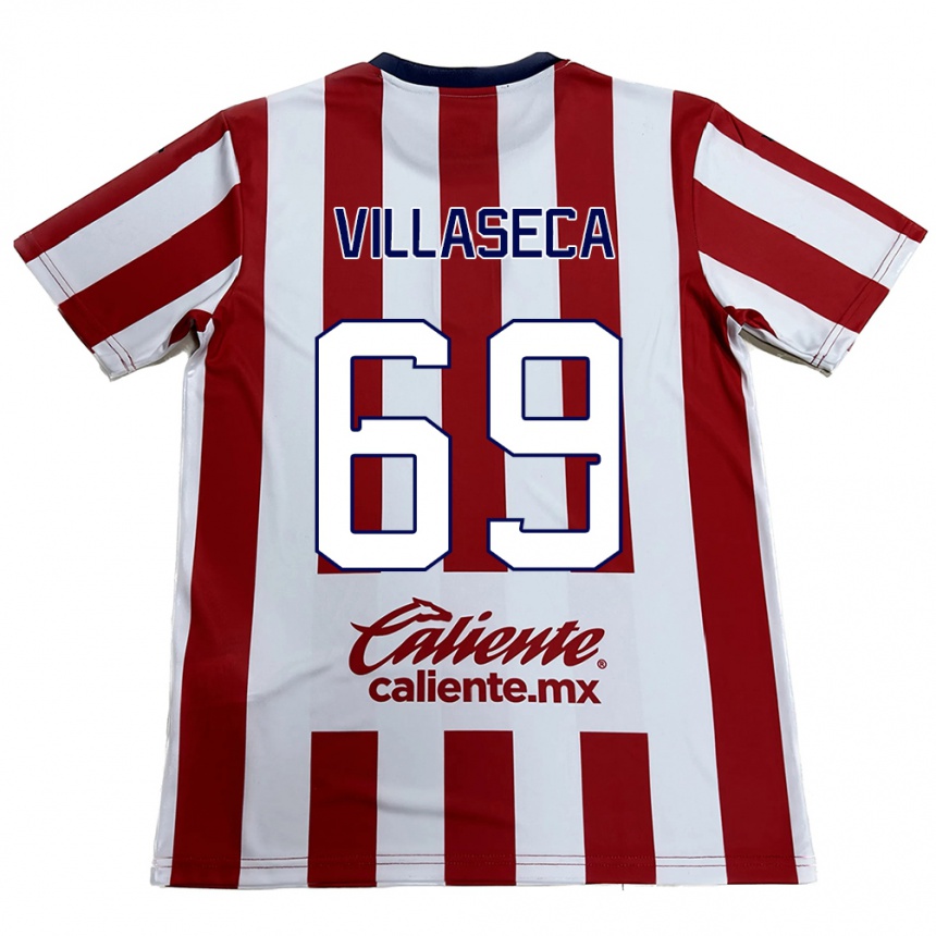 Kinder Fußball Daniel Villaseca #69 Rot-Weiss Heimtrikot Trikot 2024/25 T-Shirt Luxemburg