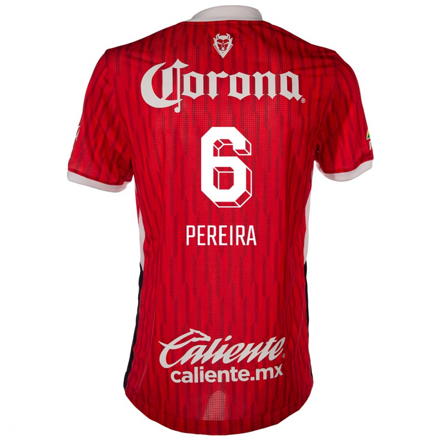 Kinder Fußball Federico Pereira #6 Rot-Weiss Heimtrikot Trikot 2024/25 T-Shirt Luxemburg