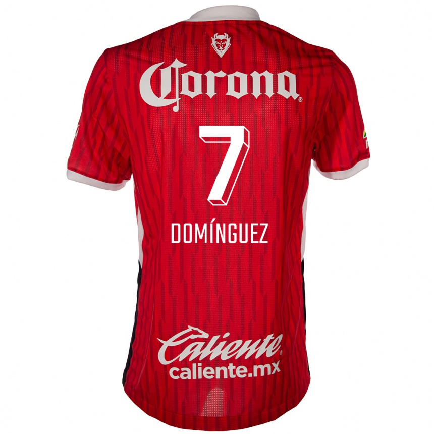 Kinder Fußball Juan Domínguez #7 Rot-Weiss Heimtrikot Trikot 2024/25 T-Shirt Luxemburg