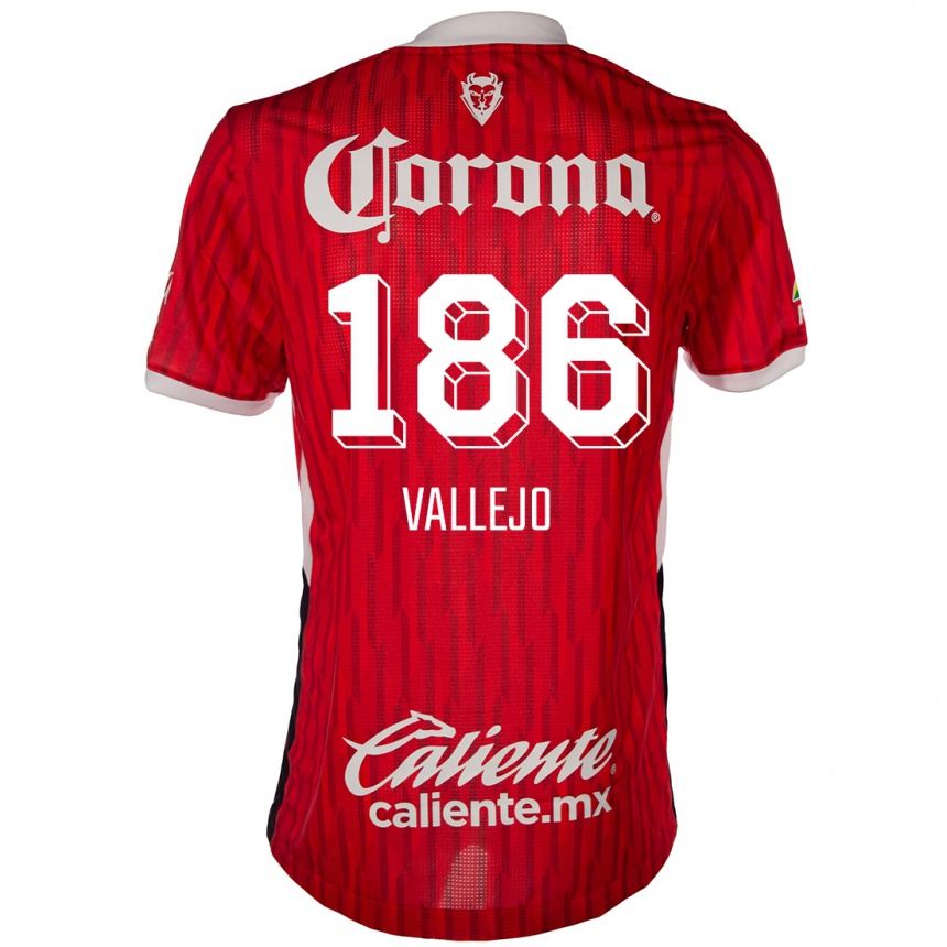 Kinder Fußball Saúl Vallejo #186 Rot-Weiss Heimtrikot Trikot 2024/25 T-Shirt Luxemburg