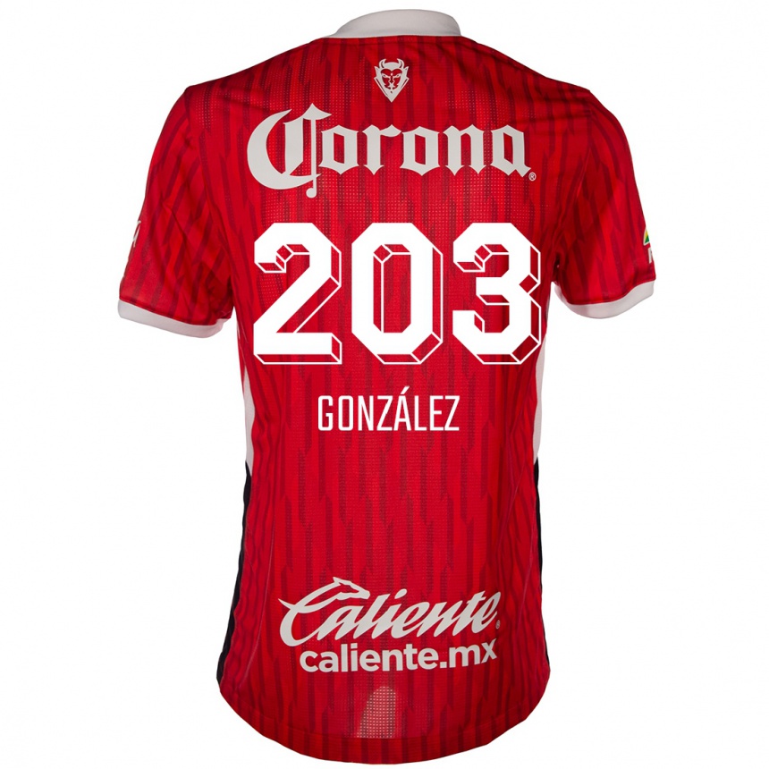 Kinder Fußball Luis González #203 Rot-Weiss Heimtrikot Trikot 2024/25 T-Shirt Luxemburg