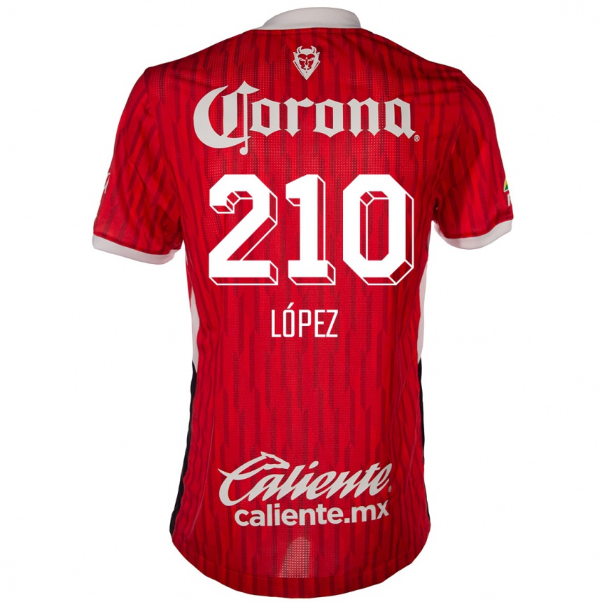 Kinder Fußball Juan López #210 Rot-Weiss Heimtrikot Trikot 2024/25 T-Shirt Luxemburg