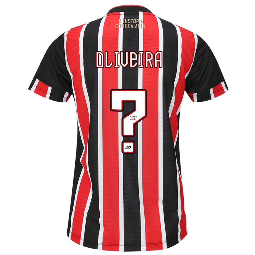 Kinder Fußball Felipe Oliveira #0 Schwarz Rot Weiß Auswärtstrikot Trikot 2024/25 T-Shirt Luxemburg