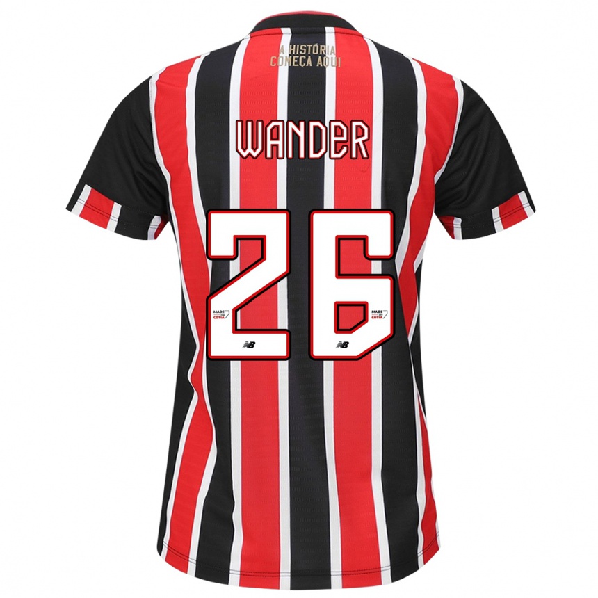 Kinder Fußball Talles Wander #26 Schwarz Rot Weiß Auswärtstrikot Trikot 2024/25 T-Shirt Luxemburg