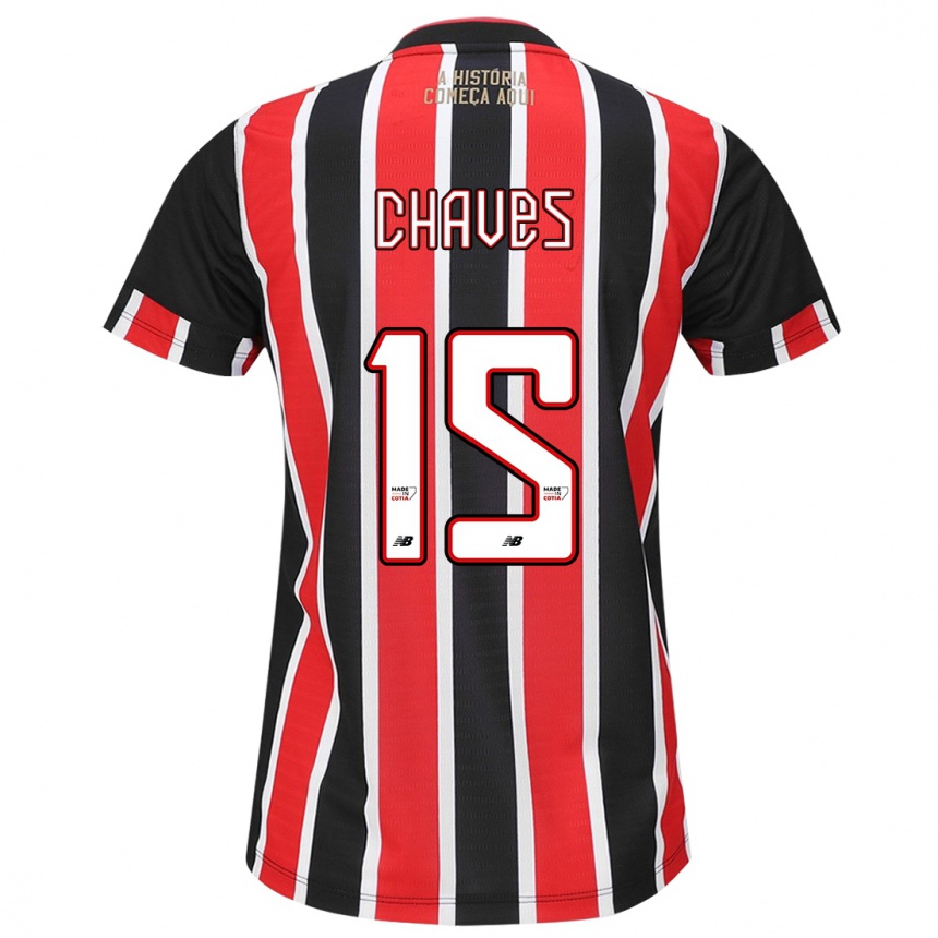 Kinder Fußball Carol Chaves #15 Schwarz Rot Weiß Auswärtstrikot Trikot 2024/25 T-Shirt Luxemburg