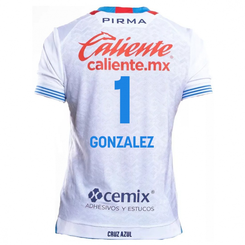 Kinder Fußball Itzayana Gonzalez #1 Weiß Blau Auswärtstrikot Trikot 2024/25 T-Shirt Luxemburg