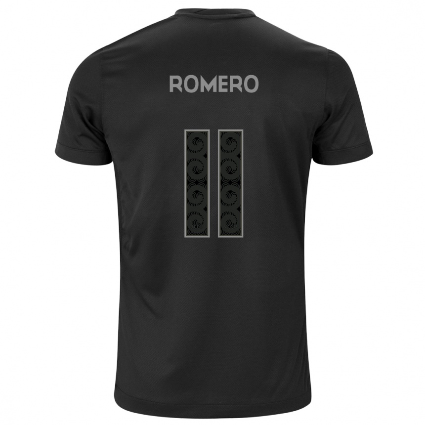 Kinder Fußball Angel Romero #11 Schwarz Auswärtstrikot Trikot 2024/25 T-Shirt Luxemburg