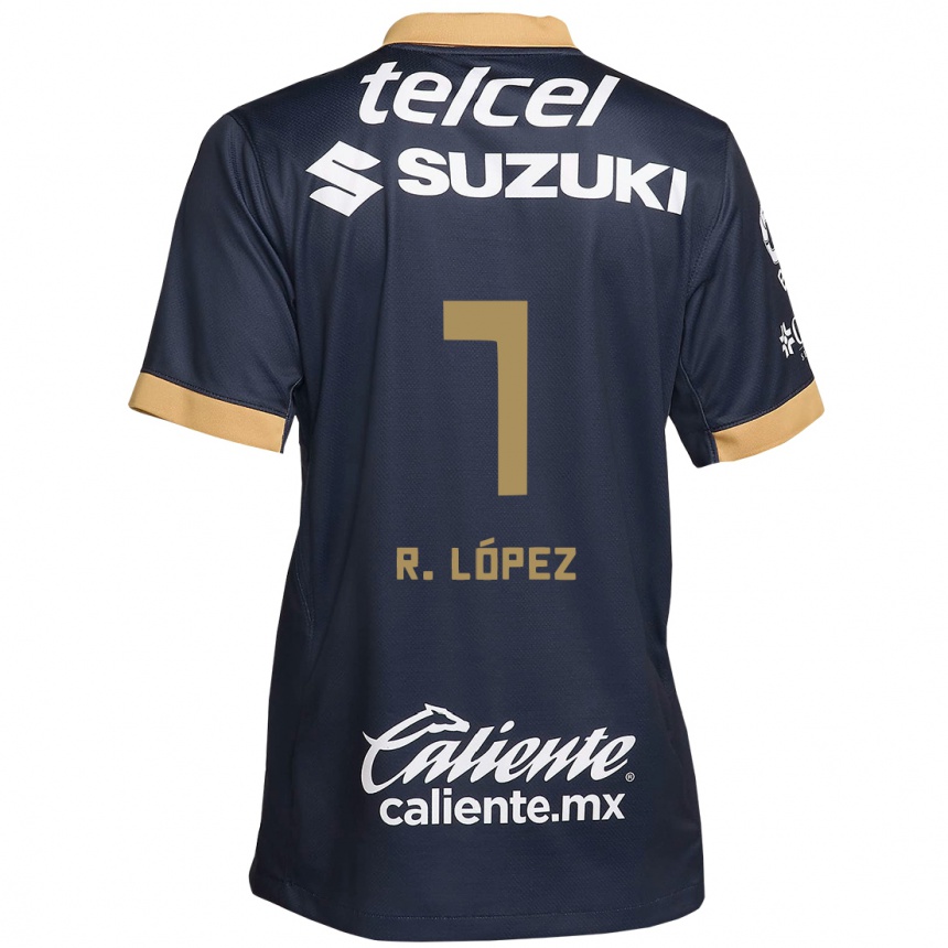 Kinder Fußball Rodrigo López #7 Obsidian Gold Weiß Auswärtstrikot Trikot 2024/25 T-Shirt Luxemburg