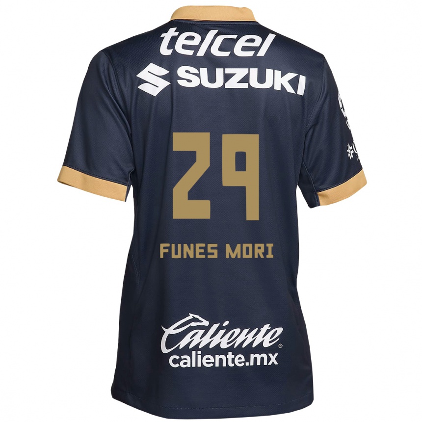 Kinder Fußball Rogelio Funes Mori #29 Obsidian Gold Weiß Auswärtstrikot Trikot 2024/25 T-Shirt Luxemburg