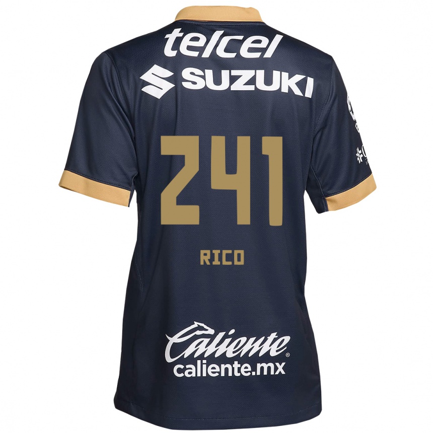 Kinder Fußball Ángel Rico #241 Obsidian Gold Weiß Auswärtstrikot Trikot 2024/25 T-Shirt Luxemburg