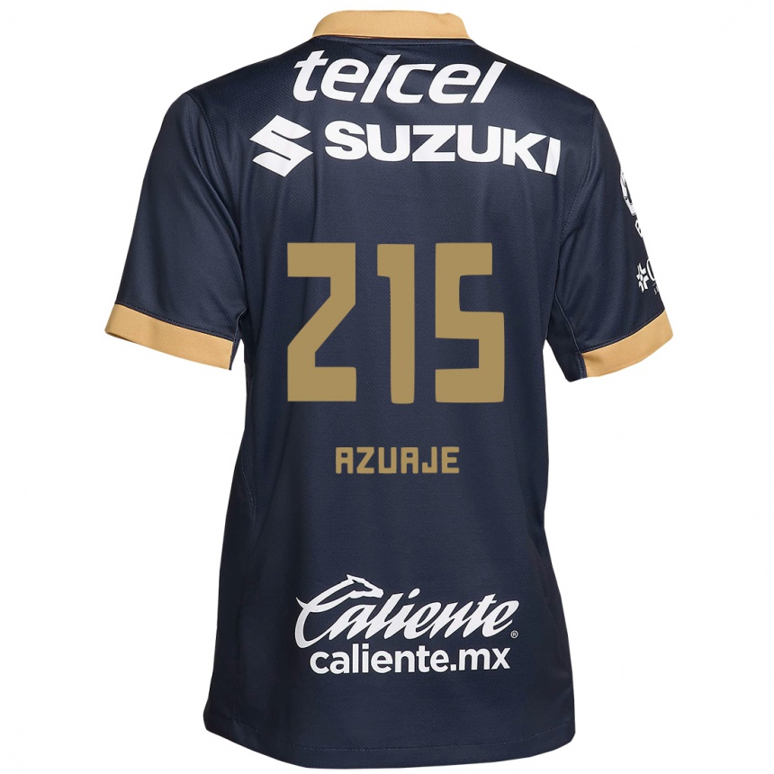 Kinder Fußball Ángel Azuaje #215 Obsidian Gold Weiß Auswärtstrikot Trikot 2024/25 T-Shirt Luxemburg