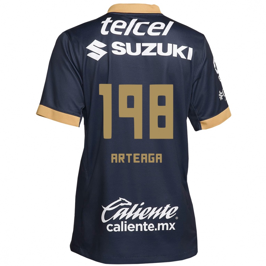 Kinder Fußball Edwin Arteaga #198 Obsidian Gold Weiß Auswärtstrikot Trikot 2024/25 T-Shirt Luxemburg