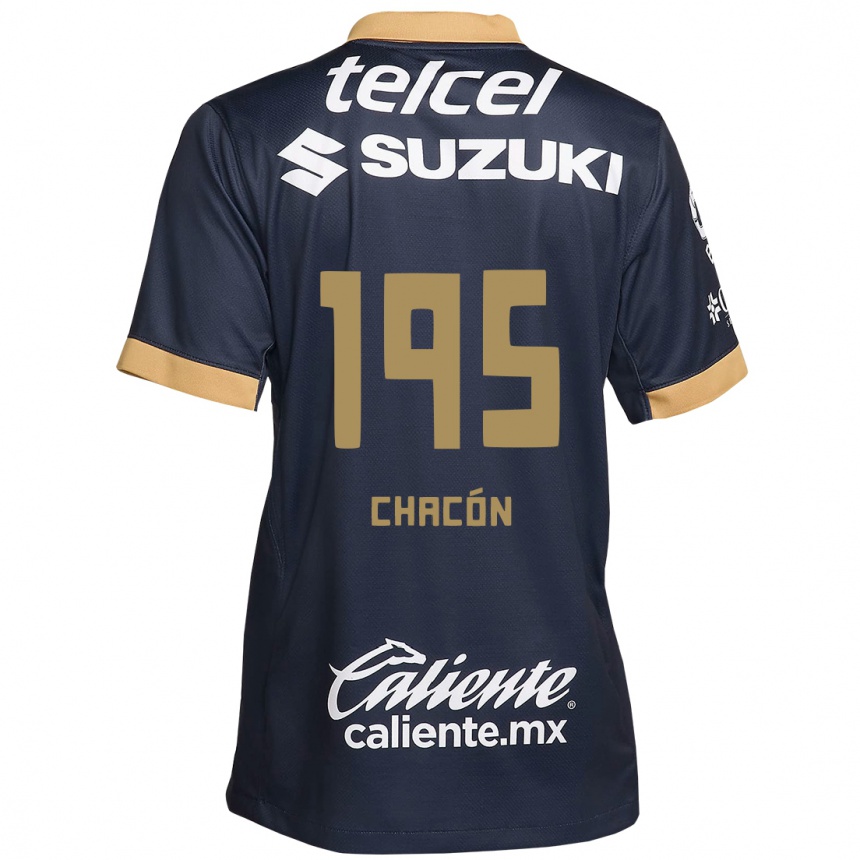 Kinder Fußball Eduardo Chacón #195 Obsidian Gold Weiß Auswärtstrikot Trikot 2024/25 T-Shirt Luxemburg