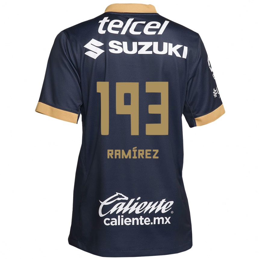 Kinder Fußball Héctor Ramírez #193 Obsidian Gold Weiß Auswärtstrikot Trikot 2024/25 T-Shirt Luxemburg