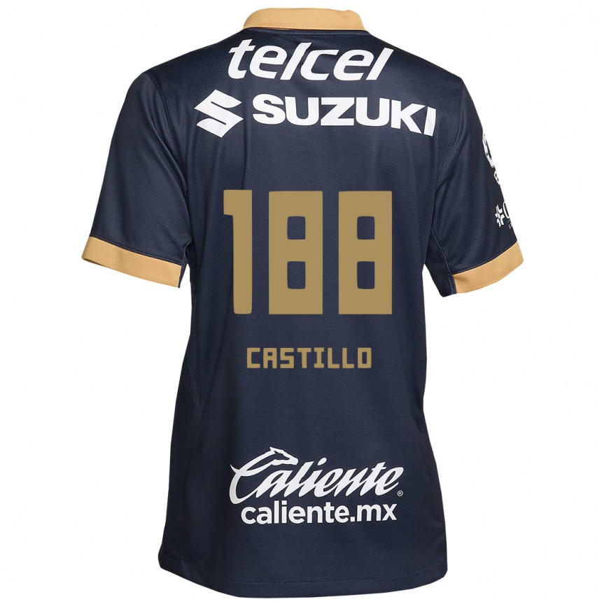 Kinder Fußball Christian Castillo #188 Obsidian Gold Weiß Auswärtstrikot Trikot 2024/25 T-Shirt Luxemburg