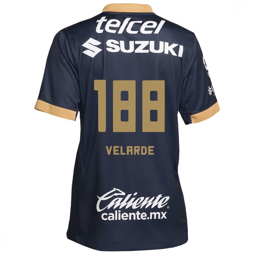 Kinder Fußball Andrés Velarde #188 Obsidian Gold Weiß Auswärtstrikot Trikot 2024/25 T-Shirt Luxemburg