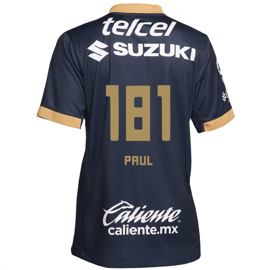 Kinder Fußball Miguel Paul #181 Obsidian Gold Weiß Auswärtstrikot Trikot 2024/25 T-Shirt Luxemburg