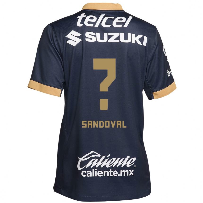 Kinder Fußball Kevin Sandoval #0 Obsidian Gold Weiß Auswärtstrikot Trikot 2024/25 T-Shirt Luxemburg