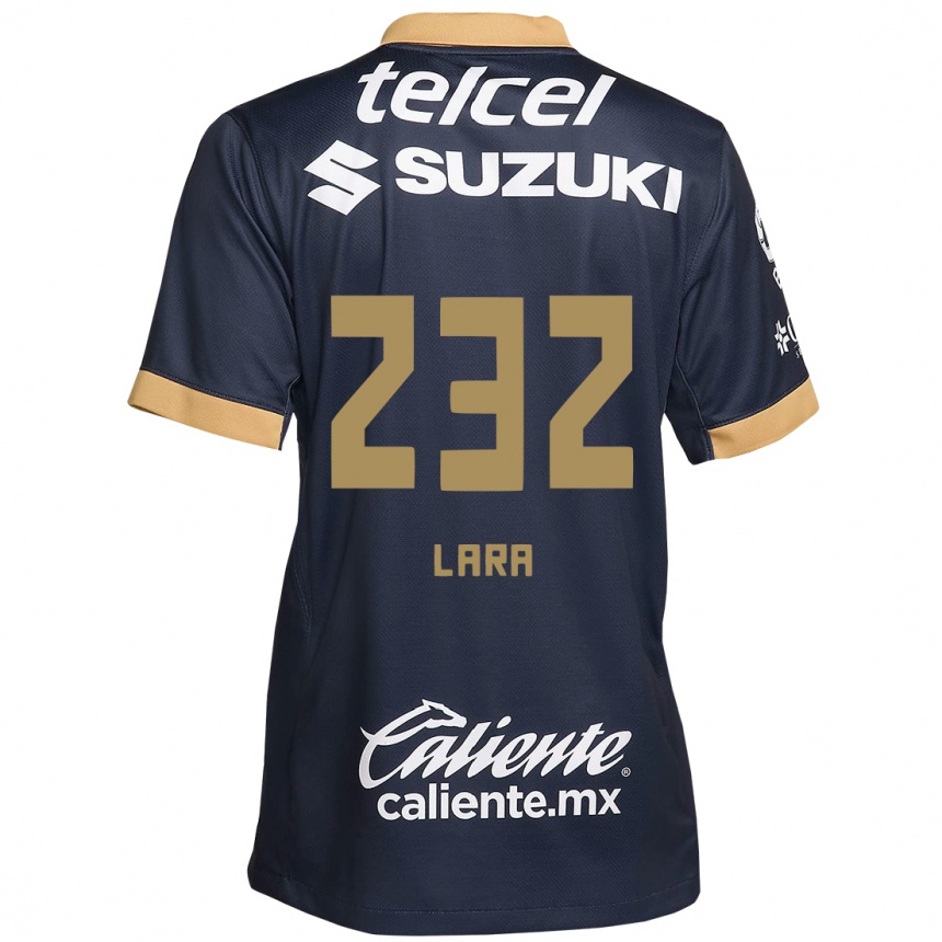 Kinder Fußball Pablo Lara #232 Obsidian Gold Weiß Auswärtstrikot Trikot 2024/25 T-Shirt Luxemburg