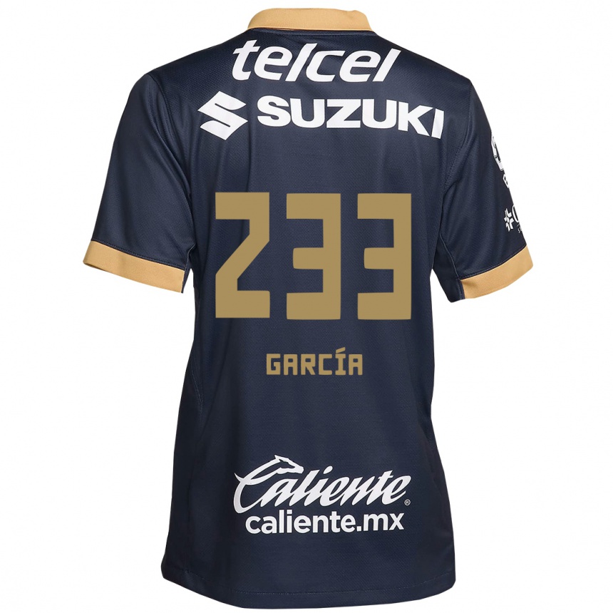 Kinder Fußball Carlos García #233 Obsidian Gold Weiß Auswärtstrikot Trikot 2024/25 T-Shirt Luxemburg