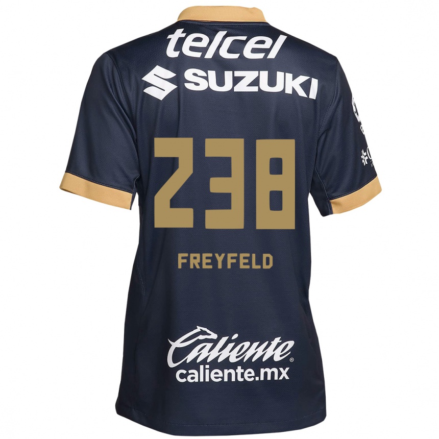 Kinder Fußball Julián Freyfeld #238 Obsidian Gold Weiß Auswärtstrikot Trikot 2024/25 T-Shirt Luxemburg